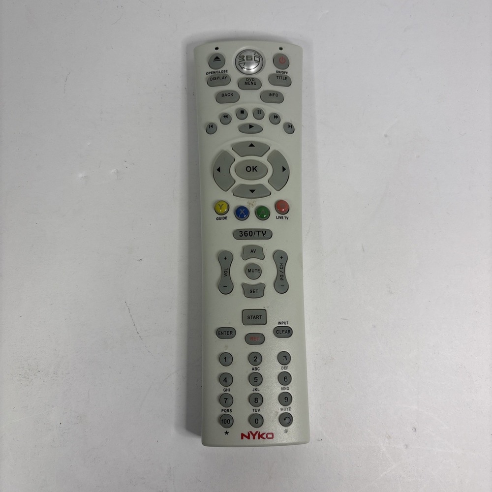 Nyko Media Intelligent TV DVD XBOX 360 Remote Control 86014-f09-0106 TESTED